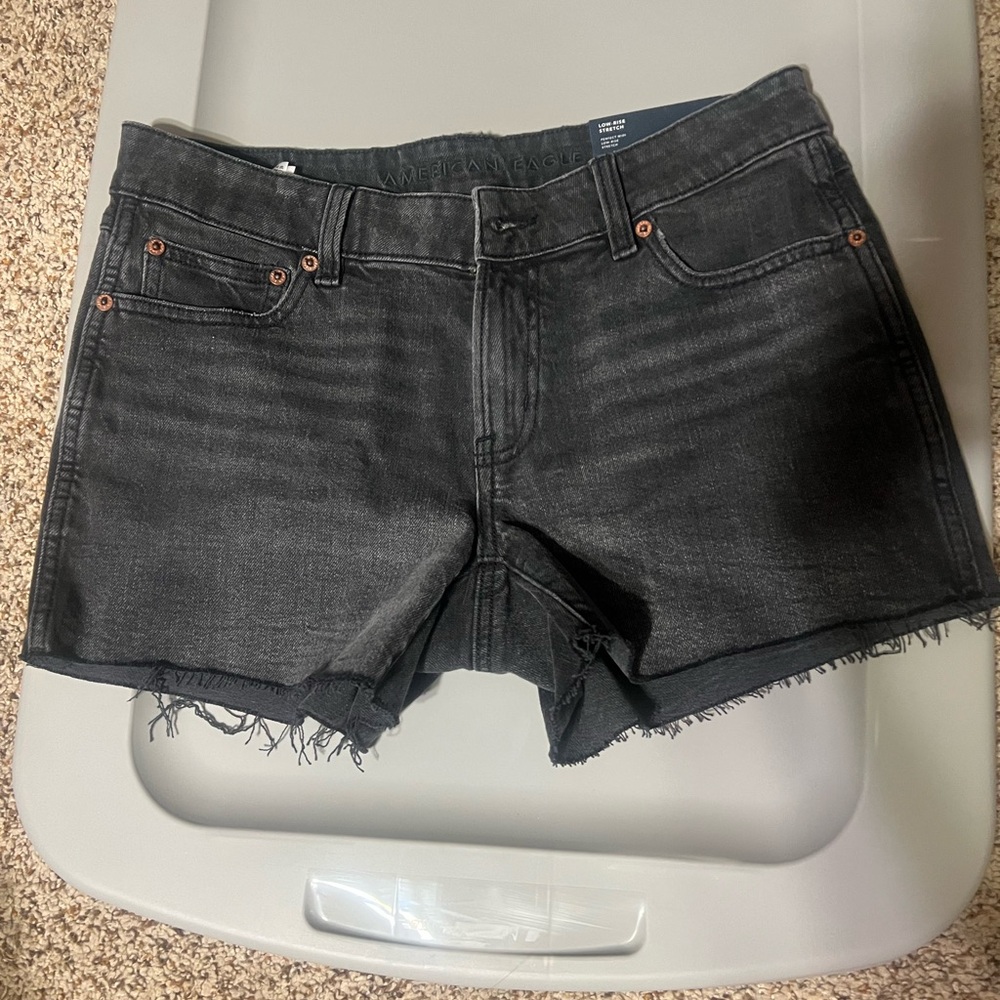 American Eagle Outfitters Black Cutoff Denim Shorts